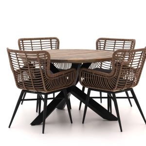 + 10 % Kassenrabatt | Intenso Asti/Rough-Y Ø 120 cm Gartenmöbel-Set 5-teilig
