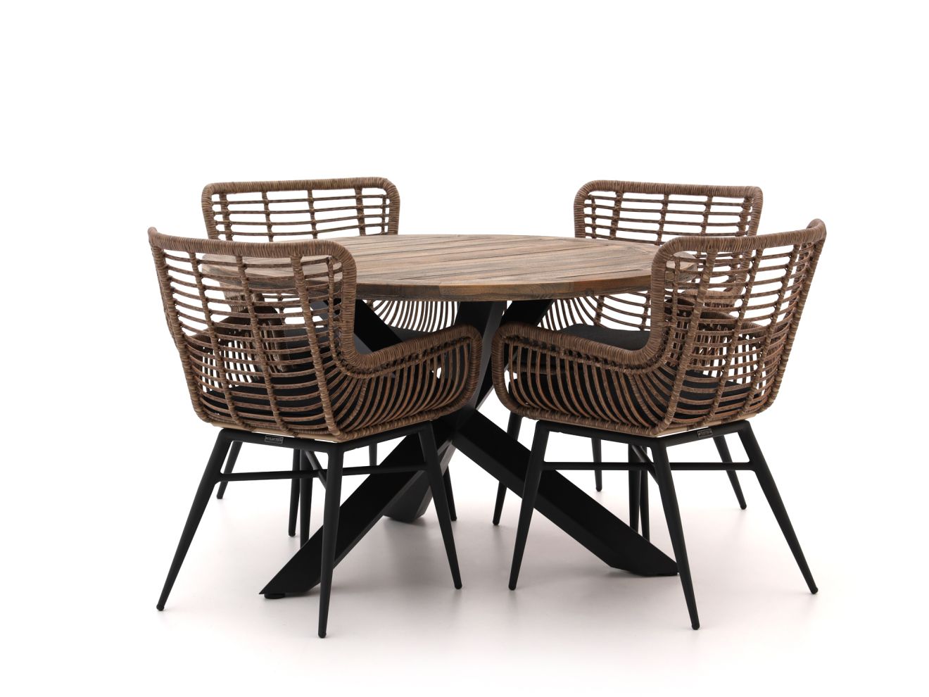 + 10 % Kassenrabatt | Intenso Asti/Rough-Y Ø 120 cm Gartenmöbel-Set 5-teilig