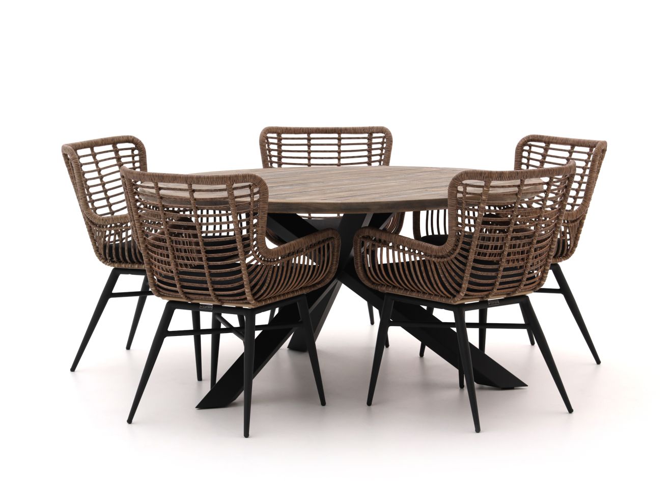 + 10 % Kassenrabatt | Intenso Asti/Rough-Y Ø 150 cm Gartenmöbel-Set 6-teilig