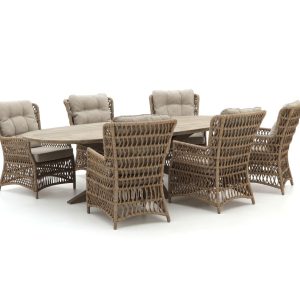 + 10 % Kassenrabatt | Intenso Milano/ROUGH-Y 280 cm Dining-Lounge Gartenmöbel-Set 7-teilig