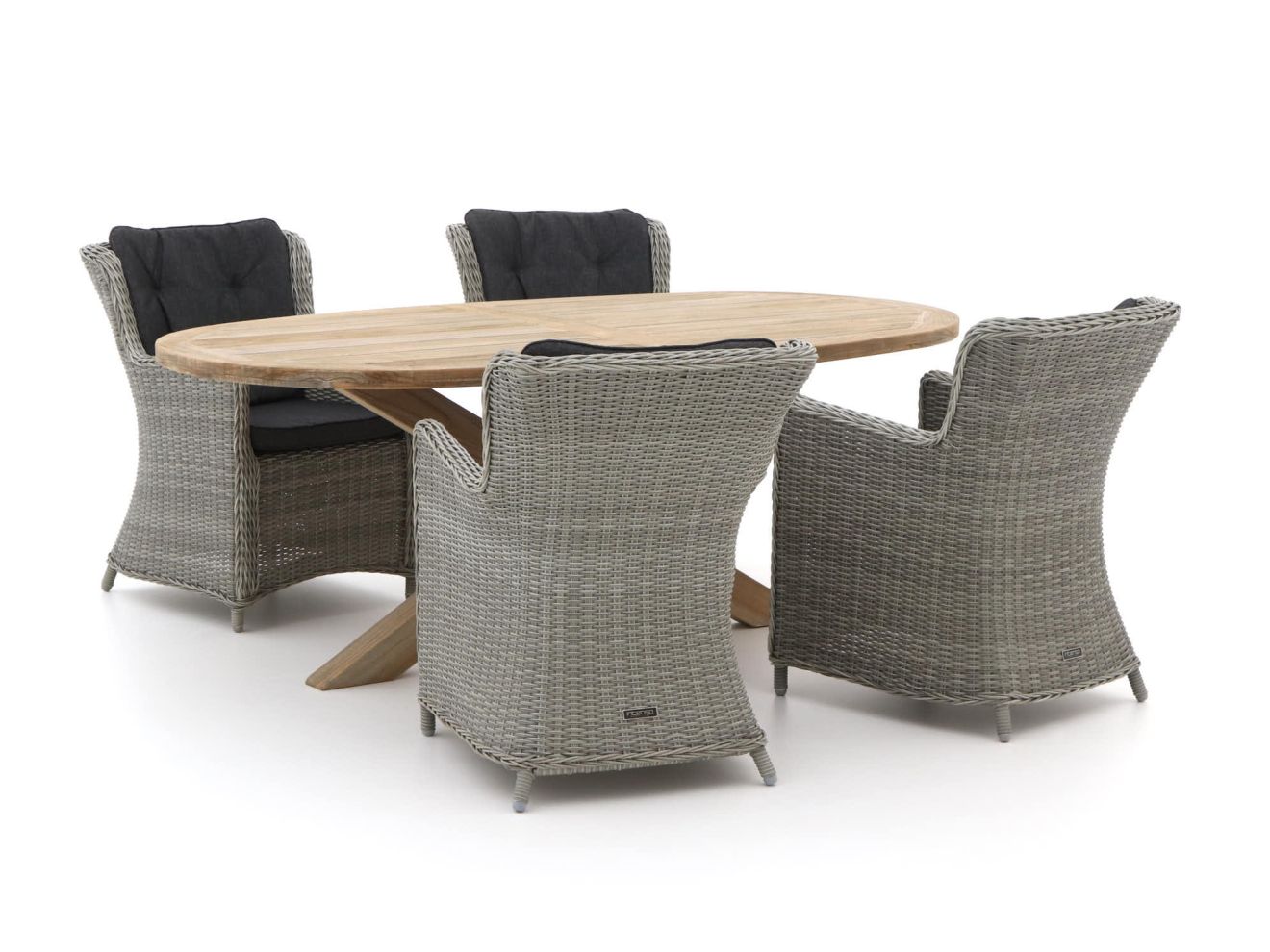 + 10 % Kassenrabatt | Intenso Milano/ROUGH-Y Ellips 200 cm Gartenmӧbel-Set 5-teilig
