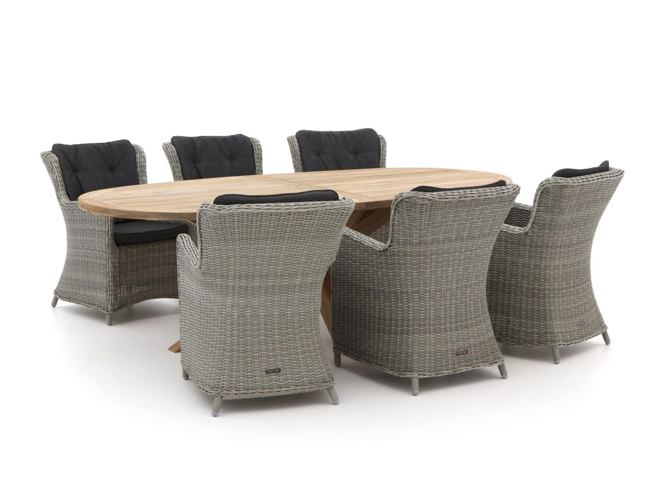 + 10 % Kassenrabatt | Intenso Milano/ROUGH-Y Ellips 240 cm Gartenmӧbel-Set 7-teilig