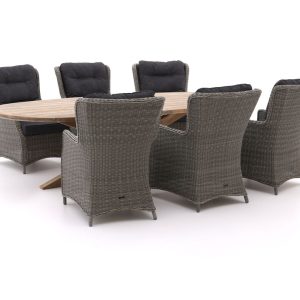 + 10 % Kassenrabatt | Intenso Milano/ROUGH-Y Ellips 280 cm Dining-Lounge Gartenmöbel-Set 7-teilig