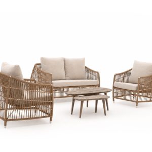 + 10 % Kassenrabatt | Manifesto Ortello/ROUGH-K Sessel-Sofa-Lounge-Set 5-teilig 4-Sitzer