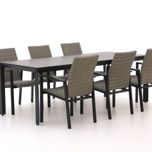 + 10 % Kassenrabatt | Manifesto Villongo/Sestino 220 cm Gartenmöbel-Set 7-teilig stapelbar