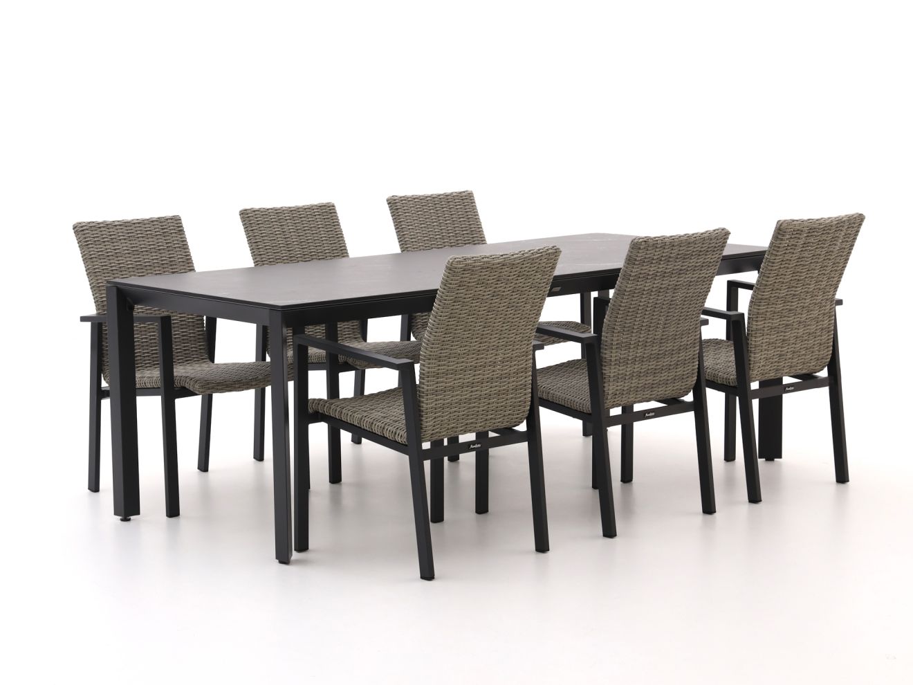 + 10 % Kassenrabatt | Manifesto Villongo/Sestino 220 cm Gartenmöbel-Set 7-teilig stapelbar