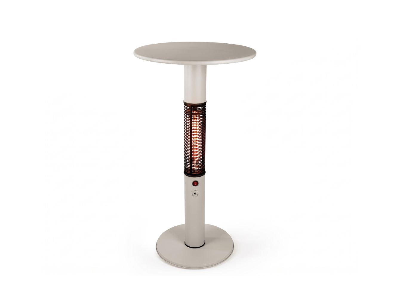 + 10 % Kassenrabatt | Monti HeatLine Vibe Bartisch mit Heizstrahler 1500 W ø 60 cm (h: 110 cm)