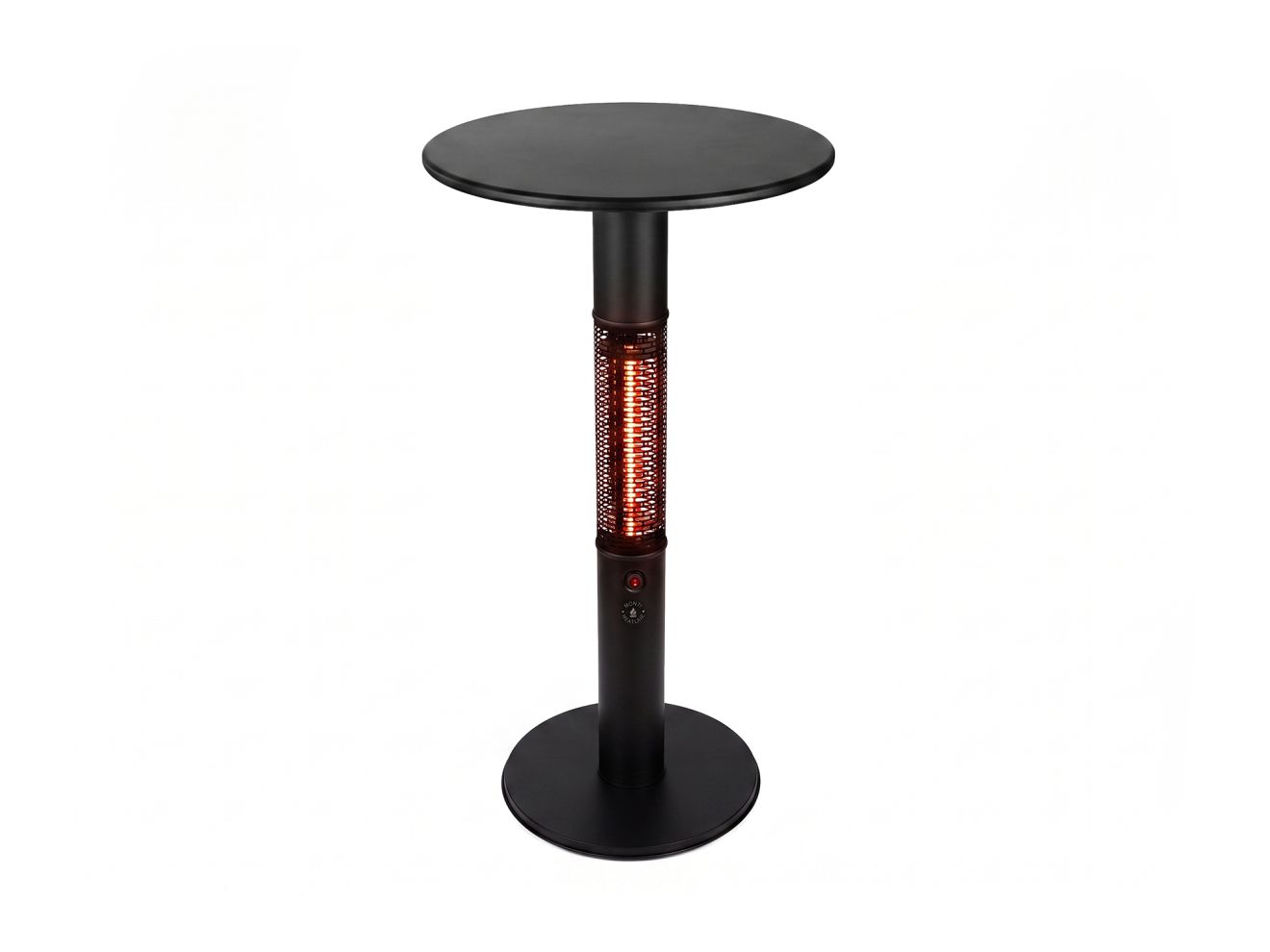 + 10 % Kassenrabatt | Monti HeatLine Vibe Bartisch mit Heizstrahler 1500 W ø 60 cm (h: 110 cm)