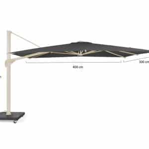 + 10 % Kassenrabatt | SUNS Novara Ampelschirm 400x300 cm
