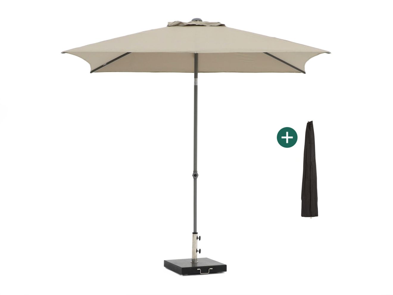 + 10 % Kassenrabatt | Shadowline Push-up Sonnenschirm 250x200 cm