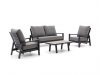 + 10 % Kassenrabatt | Tierra Outdoor Musone Sessel-Sofa Lounge-Set 4-teilig 4-Sitzer verstellbar