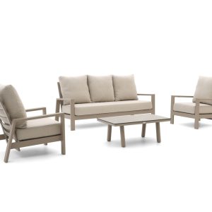 + 10 % Kassenrabatt | Tierra Outdoor Musone Sessel-Sofa Lounge-Set 4-teilig 5-Sitzer verstellbar