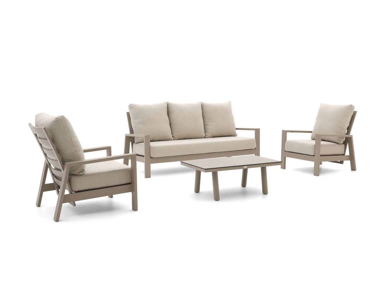 + 10 % Kassenrabatt | Tierra Outdoor Musone Sessel-Sofa Lounge-Set 4-teilig 5-Sitzer verstellbar