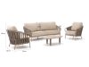+ 10 % Kassenrabatt | Tierra Outdoor Nuri/Moretti Sessel-Sofa Lounge-Set 4-teilig 5-Sitzer