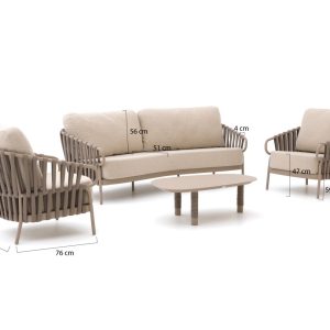 + 10 % Kassenrabatt | Tierra Outdoor Nuri/Moretti Sessel-Sofa Lounge-Set 4-teilig 5-Sitzer