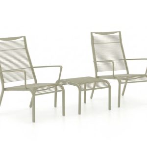 Apple Bee Hawaii Lounge Balkonmöbel-Set 3-teilig stapelbar