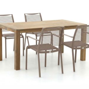 Apple Bee Hawaii/ROUGH-S 160 cm Gartenmöbel-Set 5-teilig stapelbar