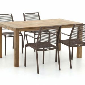 Apple Bee Hawaii/ROUGH-S 160 cm Gartenmöbel-Set 5-teilig stapelbar
