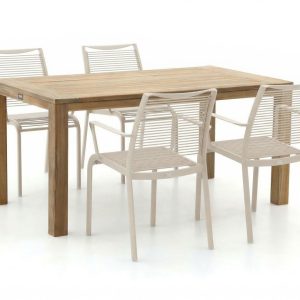 Apple Bee Hawaii/ROUGH-S 160 cm Gartenmöbel-Set 5-teilig stapelbar