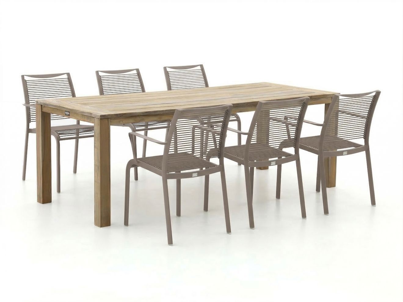 Apple Bee Hawaii/ROUGH-S 220 cm Gartenmöbel-Set 7-teilig stapelbar