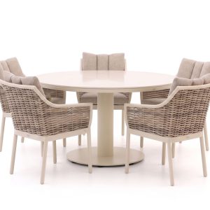 Apple Bee Milou/Melville ø 140 cm Gartenmöbel-Set 6-teilig