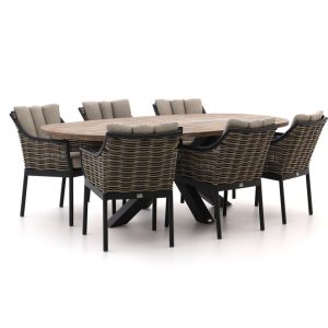 Apple Bee Milou/ROUGH-Y Ellips 240cm Esstischgruppe 7-teilig