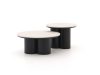 Apple Bee Tonga Beistelltisch-Set ø 80 cm (h: 36 cm)/ø 60 cm (h: 44 cm)
