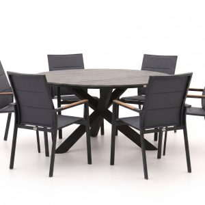 Bellagio Albinea/Fidenza ø 149 cm Gartenmöbel-Set 7-teilig stapelbar
