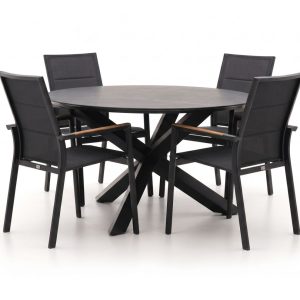 Bellagio Albinea/Lodola ø 130 cm Gartenmöbel-Set 5-teilig stapelbar