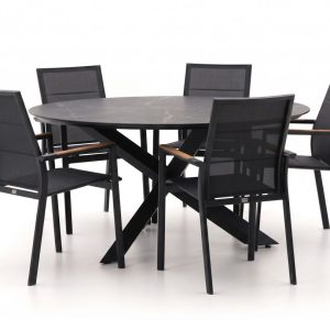 Bellagio Albinea/Lodola ø 150 cm Gartenmöbel-Set 6-teilig stapelbar