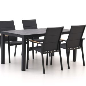 Bellagio Albinea/Menzano 160 cm Gartenmöbel-Set 5-teilig stapelbar