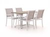 Bellagio Anzio/Canzo 120 cm Gartenmöbel-Set 5-teilig stapelbar klappbar