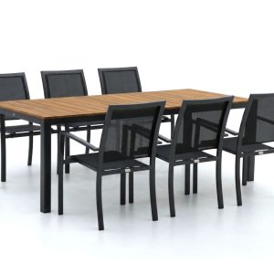 Bellagio Anzio/Fidenza 220 cm Gartenmöbel-Set 7-teilig stapelbar
