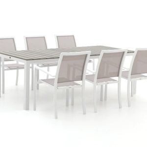 Bellagio Anzio/Fidenza 220 cm Gartenmöbel-Set 7-teilig stapelbar