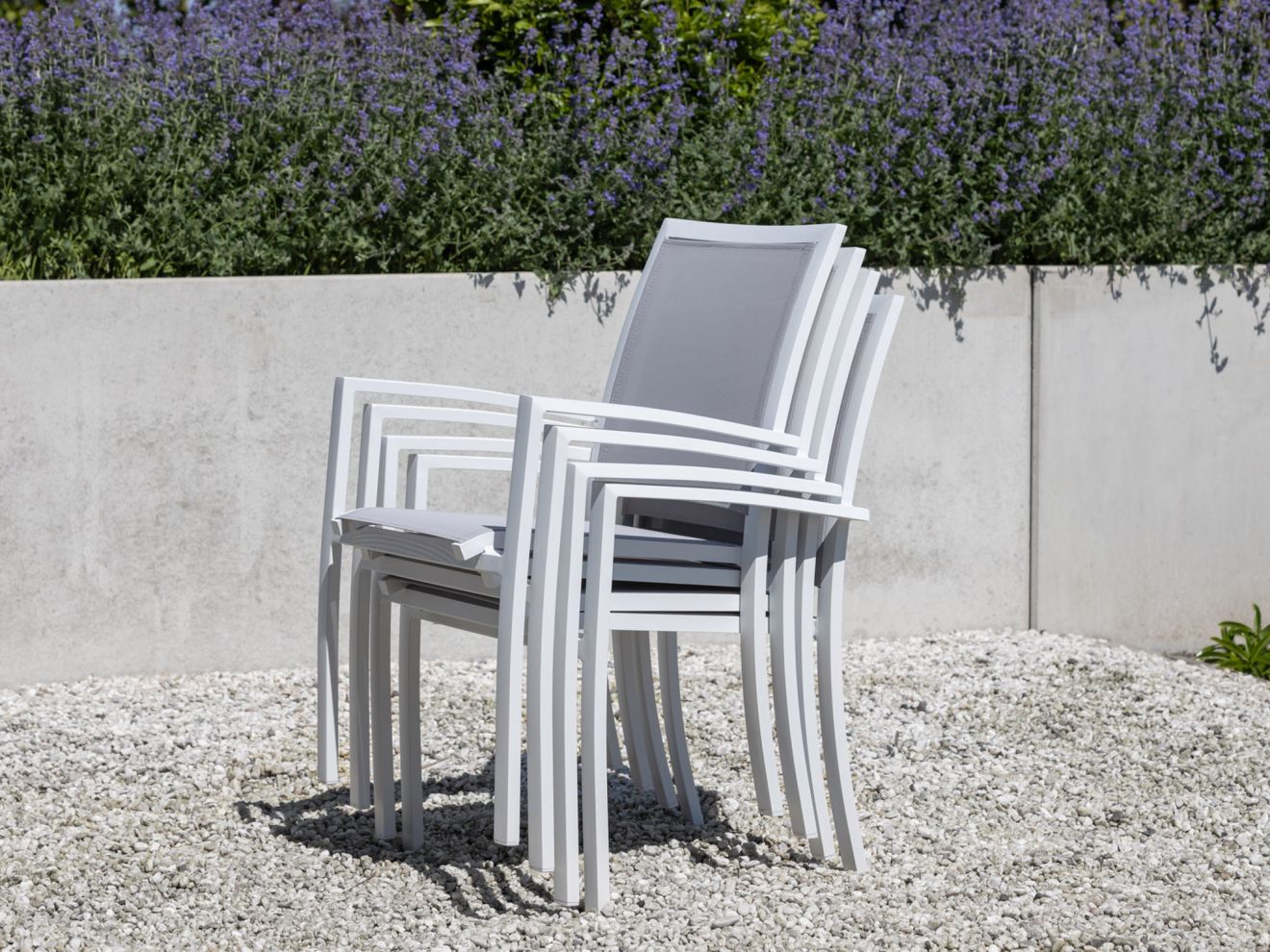 Bellagio Anzio/Fidenza 220 cm Gartenmöbel-Set 7-teilig stapelbar