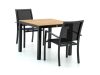 Bellagio Anzio/Fidenza 90 cm Gartenmöbel-Set 3-teilig stapelbar