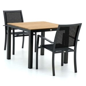 Bellagio Anzio/Fidenza 90 cm Gartenmöbel-Set 3-teilig stapelbar