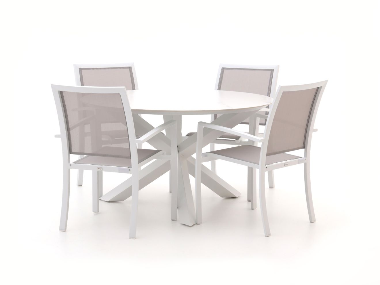 Bellagio Anzio/Lodola ø 130 cm Gartenmöbel-Set 5-teilig stapelbar