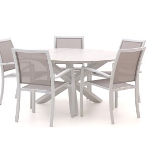 Bellagio Anzio/Lodola ø 150 cm Gartenmöbel-Set 6-teilig stapelbar