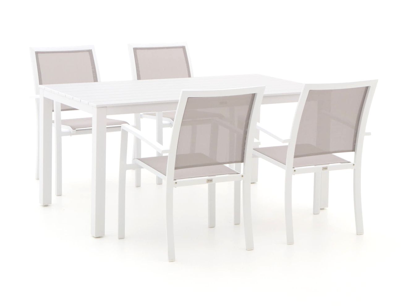 Bellagio Anzio/Menzano 160 cm Gartenmöbel-Set 5-teilig stapelbar