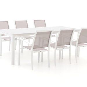 Bellagio Anzio/Menzano 220 cm Gartenmöbel-Set 7-teilig stapelbar