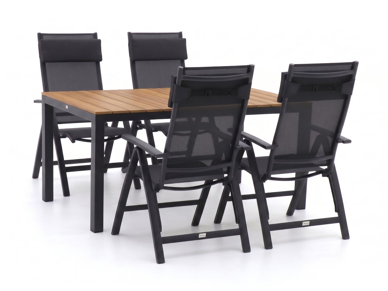 Bellagio Avenza/Fidenza 160 cm Gartenmöbel-Set 5-teilig verstellbar