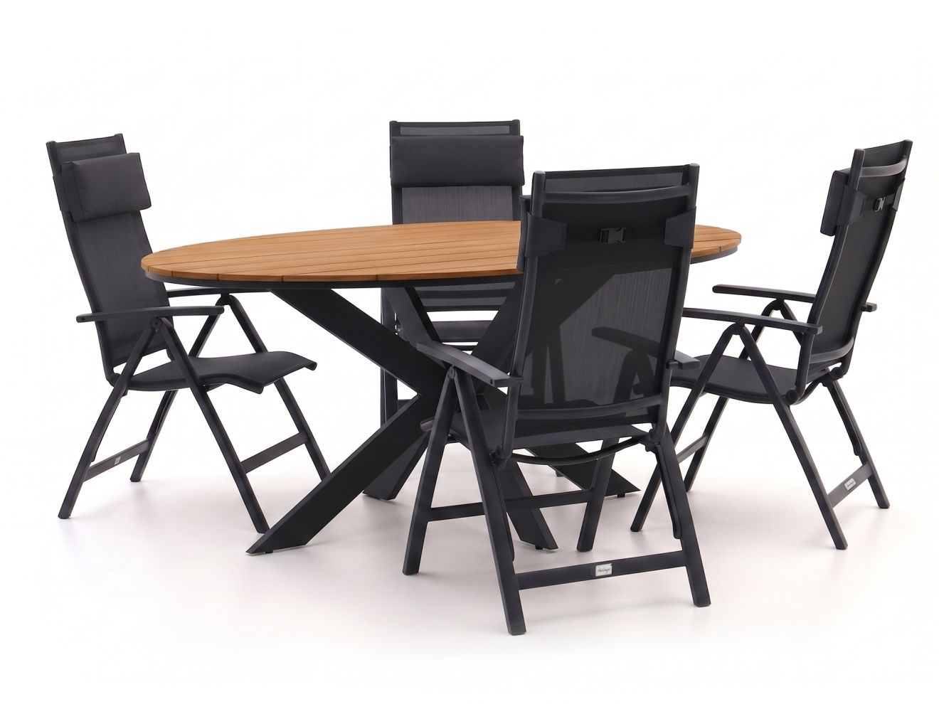 Bellagio Avenza/Fidenza 180 cm Gartenmöbel-Set 5-teilig verstellbar