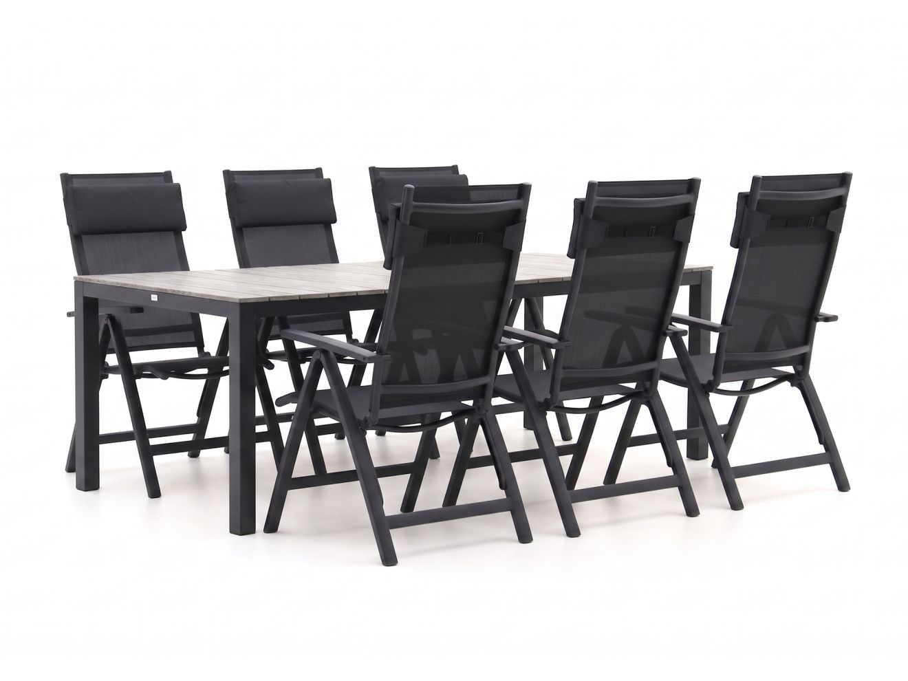 Bellagio Avenza/Fidenza 220 cm Gartenmöbel-Set 7-teilig verstellbar