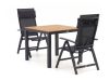 Bellagio Avenza/Fidenza 90 cm Gartenmöbel-Set 3-teilig verstellbar