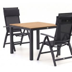 Bellagio Avenza/Fidenza 90 cm Gartenmöbel-Set 3-teilig verstellbar