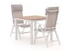Bellagio Avenza/Fidenza 90 cm Gartenmöbel-Set 3-teilig verstellbar