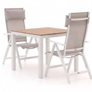 Bellagio Avenza/Fidenza 90 cm Gartenmöbel-Set 3-teilig verstellbar