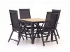 Bellagio Avenza/Fidenza 90 cm Gartenmöbel-Set 5-teilig verstellbar