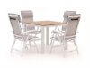 Bellagio Avenza/Fidenza 90 cm Gartenmöbel-Set 5-teilig verstellbar